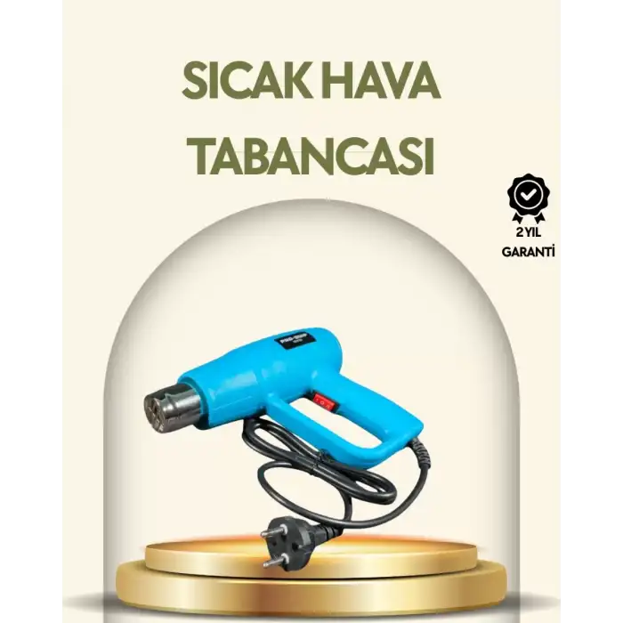 AsilTech 2000W Profesyonel 2 Kademeli Isı Tabancası Sıcak Hava Üfleme