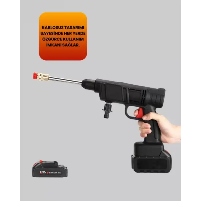 AsilTech 2025 A Kalite 48V Şarjlı Yüksek Basınçlı Su Tabancası Orijinal Seri