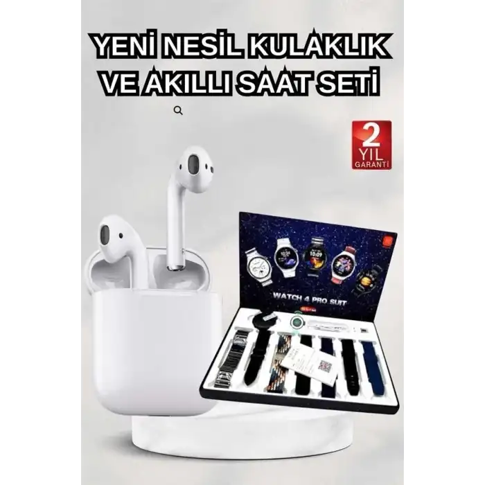 AsilTech 2025 Model Akıllı Saat ve 2.Nesil TWS Bluetooth Kulaklık Yüksek Ses Kaliteli