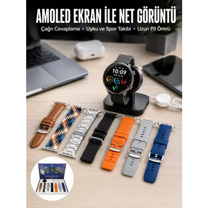 AsilTech 2025 Model Akıllı Saat ve 2.Nesil TWS Bluetooth Kulaklık Yüksek Ses Kaliteli Yeni Nesil