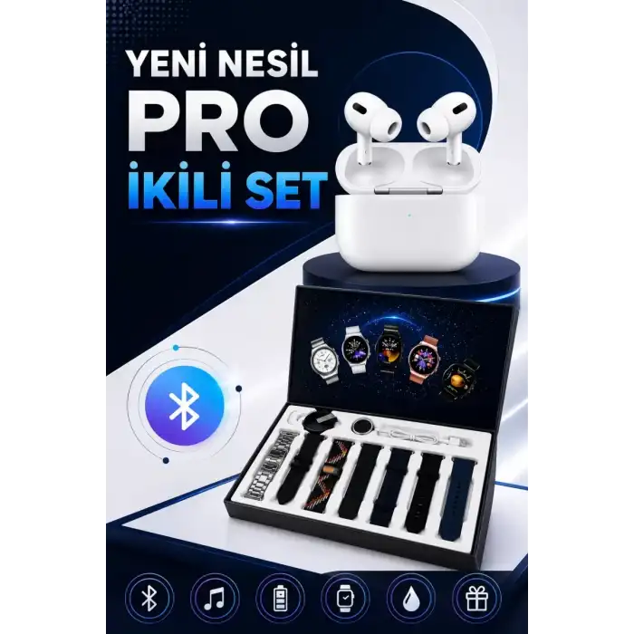 AsilTech 2025 Model Akıllı Saat ve Yeni Nesil Pro Bluetooth Kulaklık ANC Özelliği