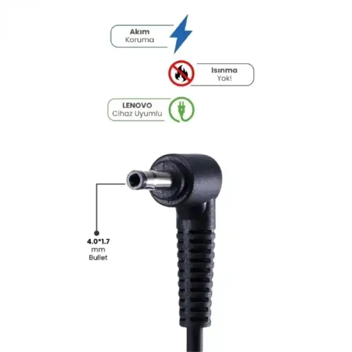 AsilTech 20V 3.25A 4.0 * 1.7 Bullet 65W LENOVO İçin Laptop Adaptör