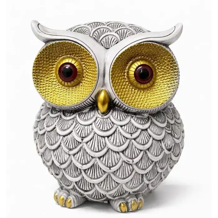 AsilTech 20x15 cm Polyester Baykuş Figürü