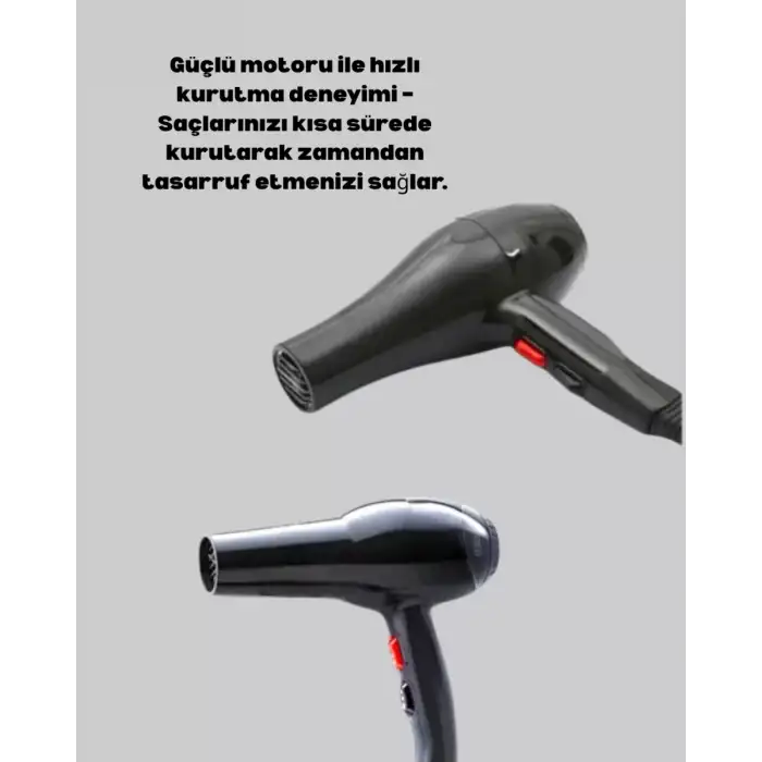AsilTech 2200W Güçlü Motorlu Ergonomik Fön Makinesi