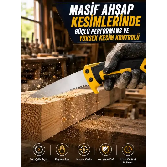 AsilTech 270 mm Düz Bıçaklı Bahçe Budama Testeresi Kılıflı