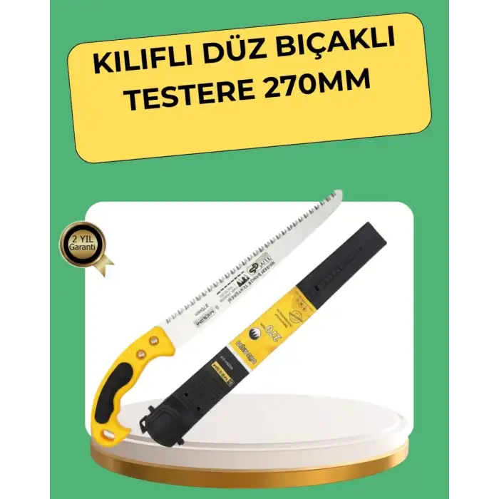 AsilTech 270 mm Düz Bıçaklı Bahçe Budama Testeresi Kılıflı
