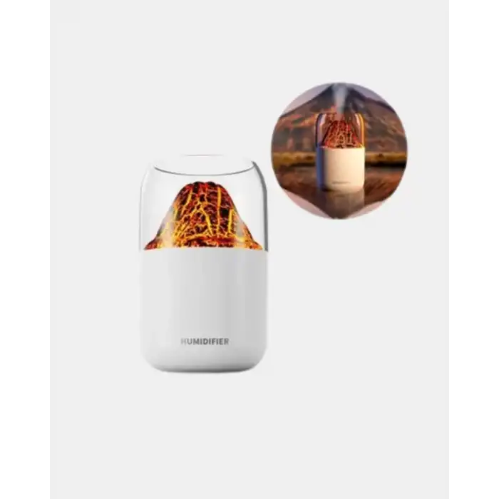 AsilTech 280ml Alev Işıklı Ultrasonik Hava Nemlendirici Sessiz ve USB Şarjlı