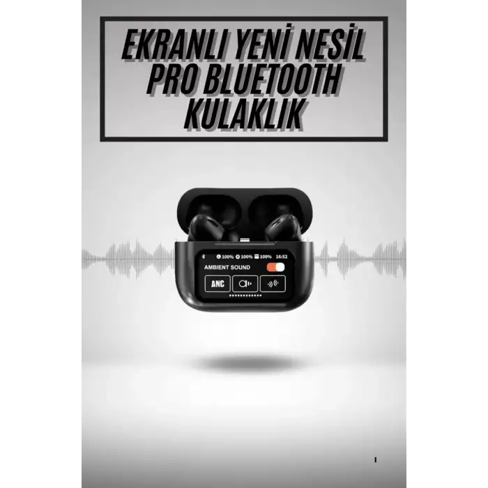 AsilTech 2.Nesil Pro Ekranlı Sesli Görüşme Yapabilen Kablosuz Bluetooth Kulaklık