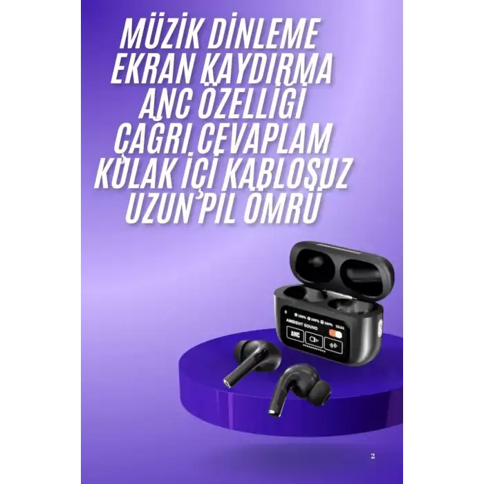 AsilTech 2.Nesil Pro Ekranlı Sesli Görüşme Yapabilen Kablosuz Bluetooth Kulaklık Yeni Nesil