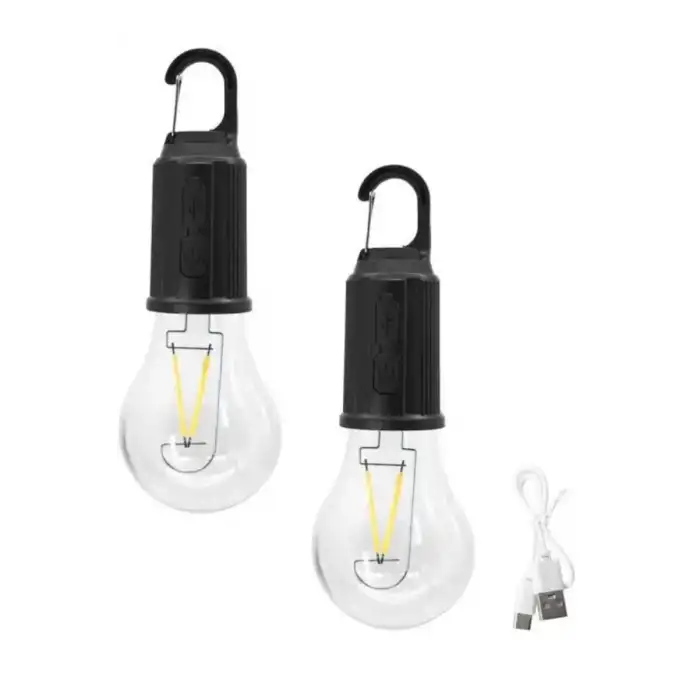 AsilTech 3 Farklı Mod LEDli Şarjlı Asma Kancalı Kamp Lambası Taşınabilir Ampul