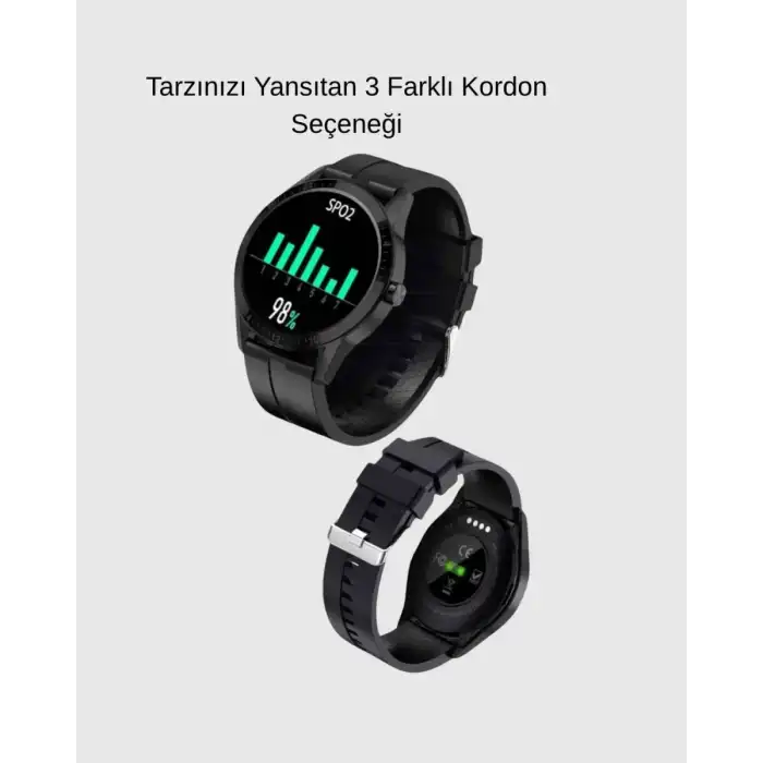 AsilTech 3 Kordonlu AMOLED Akıllı Saat – Sağlık Takipli