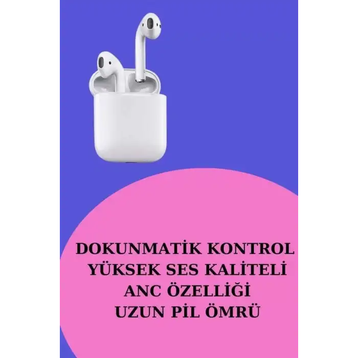 AsilTech 3 Kordonlu Dokunmatik Ekran Akıllı Saat ve 2.Nesil Kablosuz Bluetooth Kulaklık ANC/ENC