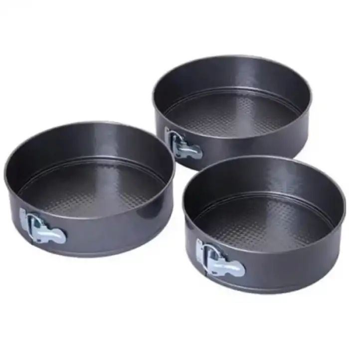 AsilTech 3lü Kelepçeli Kek Kalıbı Seti