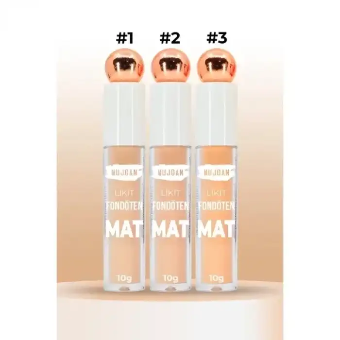 AsilTech 3lü Mat Bitişli Likit Fondöten Seti