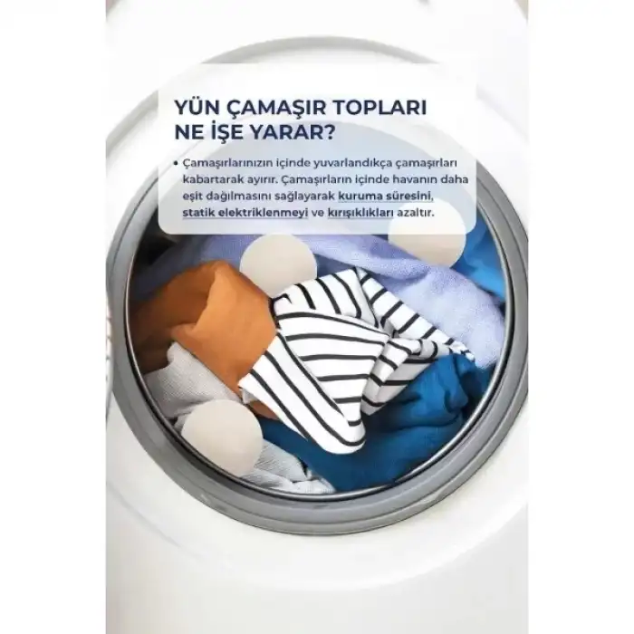 AsilTech 3lü Yün Kurutma Topu Seti