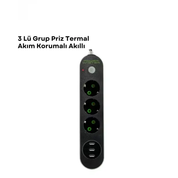 AsilTech 3 USB Portlu Üçlü Priz CXE103