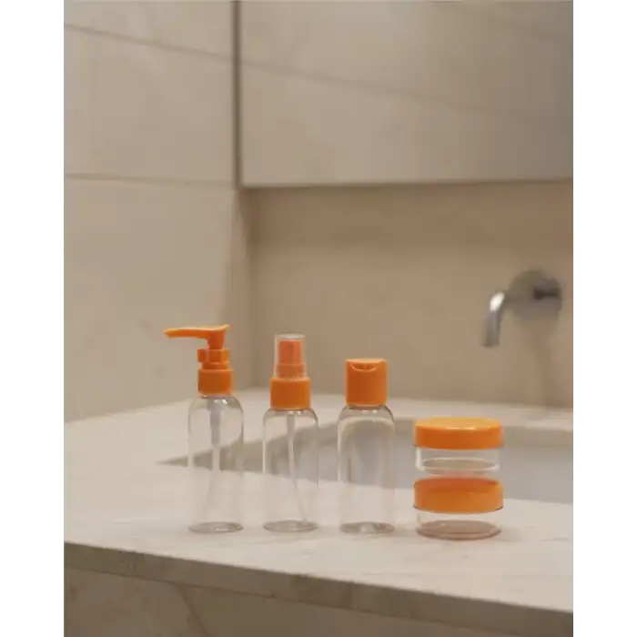 AsilTech 30 ml 5’li Seyahat Şişesi Seti Çantalı Kozmetik Organizer