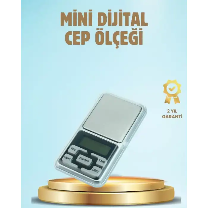 AsilTech 300 Gr Hassas Cep Terazisi Mavi Işıklı LCD Ekranlı