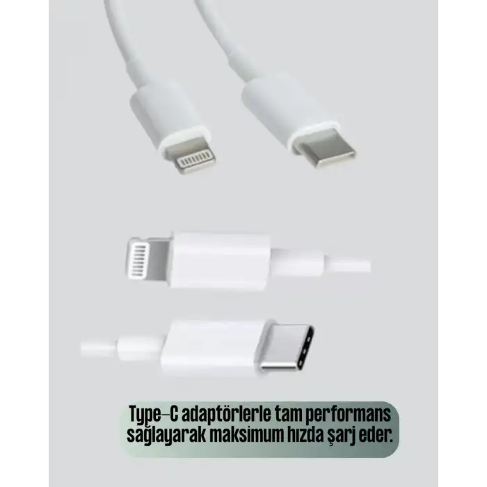 AsilTech 30W Type-C Lightning Hızlı Şarj Kablosu 1.2m iPhone Uyumlu