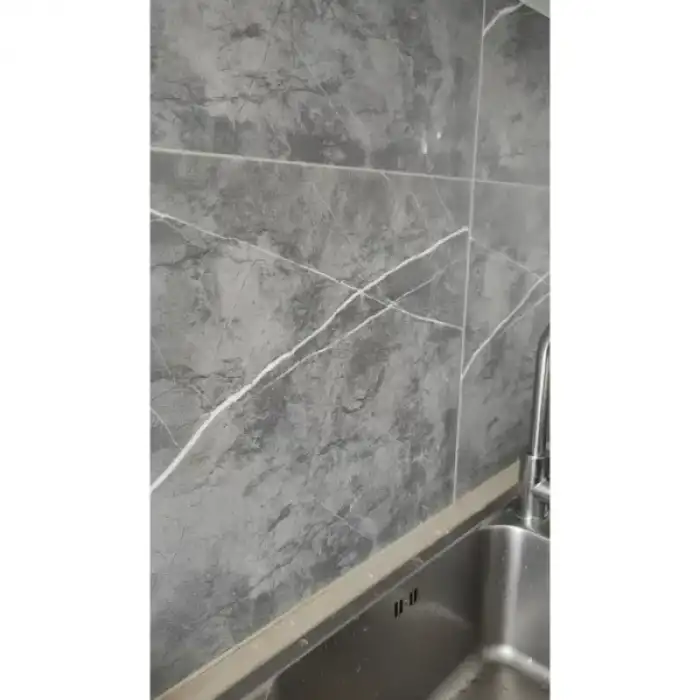 AsilTech 30x30 Antrasit Mermer Desenli Duvar Sticker