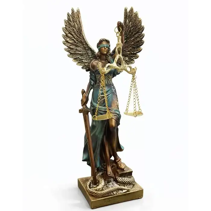 AsilTech 30x9 cm Polyester Kanatlı Adalet Biblosu