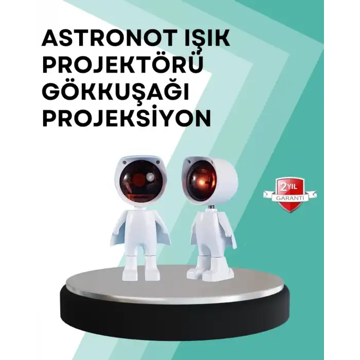 AsilTech 360° Ayarlanabilir Başlıklı Astronot Gece Lambası