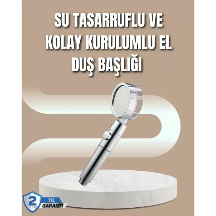 AsilTech 360° Ayarlanabilir Çok Fonksiyonlu Duş Başlığı