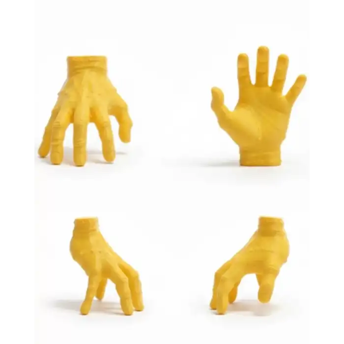 AsilTech 3D Modern Sarı El Biblo 17x16 cm Ev ve Ofis Dekorasyonu