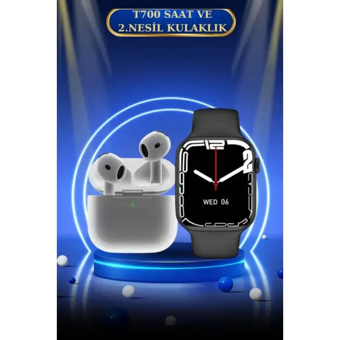 AsilTech 3.Nesil TWS Bluetooth Kulaklık ve Dokunmatik Ekran Akıllı Saat Sesli Görüşme