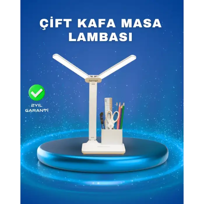 AsilTech 3’ü 1 Arada Çok Amaçlı Masa Lambası | Göz Yormayan Işık, Organizer Tasarım
