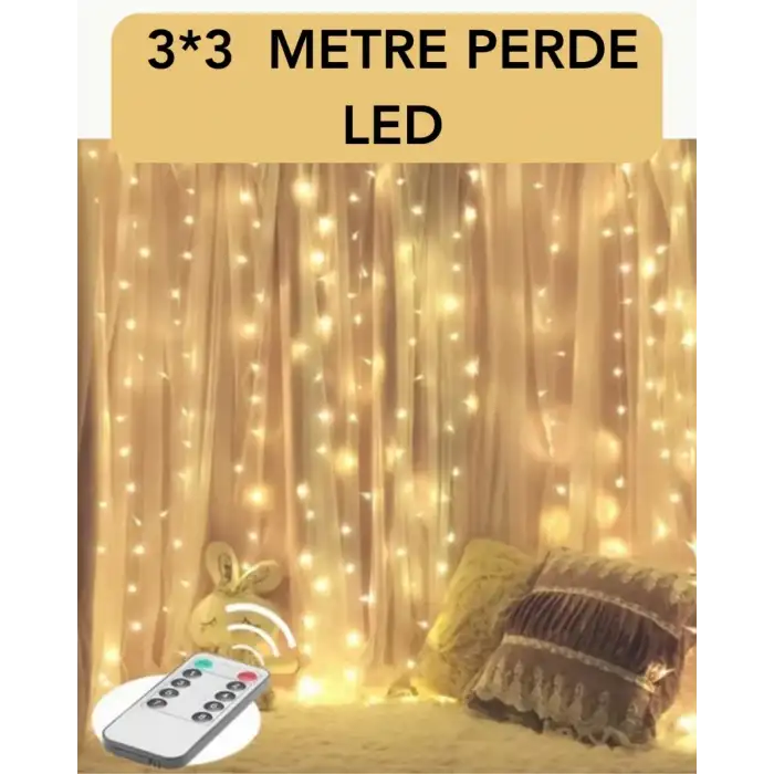 AsilTech 3x3 Metre Perde LED Işık – Parti ve Bahçe Dekorasyonu