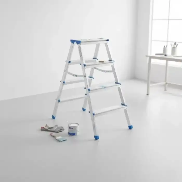 AsilTech 4+4 Çift Basamaklı Alüminyum Metal Merdiven