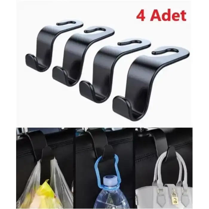 AsilTech 4  Adet Araba Koltuk Arkası Askı
