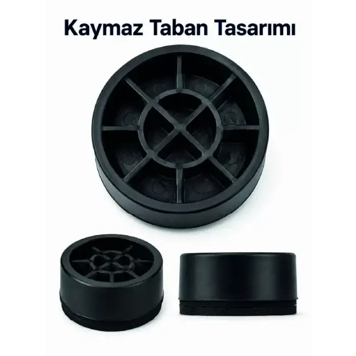AsilTech 4 Adet Kaymaz Çamaşır Makinesi Ayak Altlığı