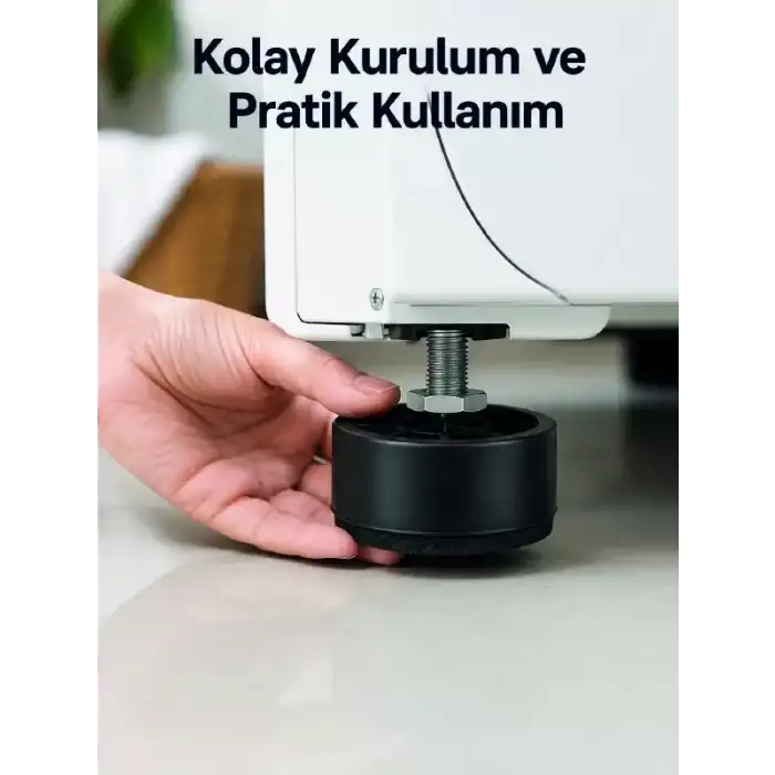 AsilTech 4 Adet Titreşim Önleyici Çamaşır Makinesi Ayak Pedi