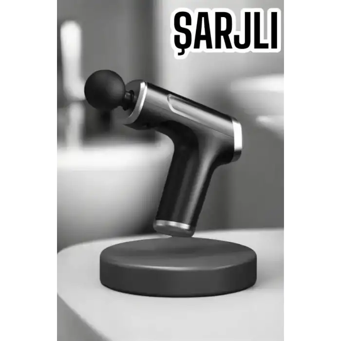AsilTech 4 Başlıklı Darbeli Şarjlı Masaj Aleti Tabancası Kablosuz
