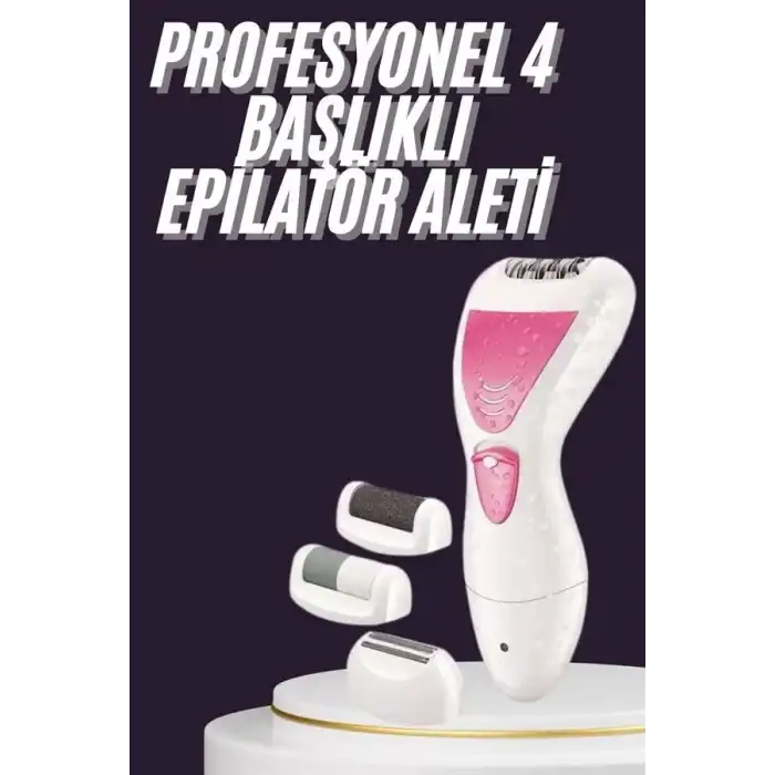 AsilTech 4 Başlıklı Lazer Öncesi Kısaltma Epilasyon Aleti Epilatör Çok Amaçlı