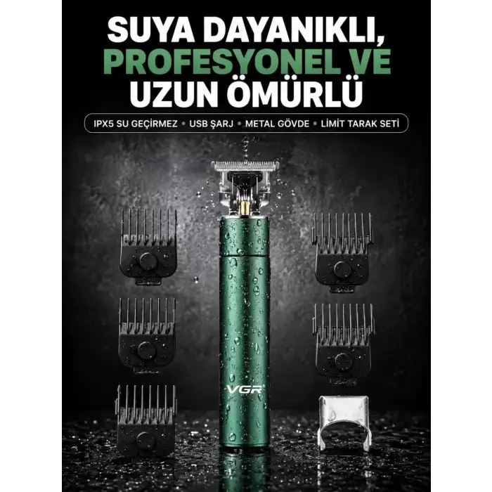 AsilTech 4 Limit Taraklı IPX5 Su Geçirmez Saç Kesme Makinesi