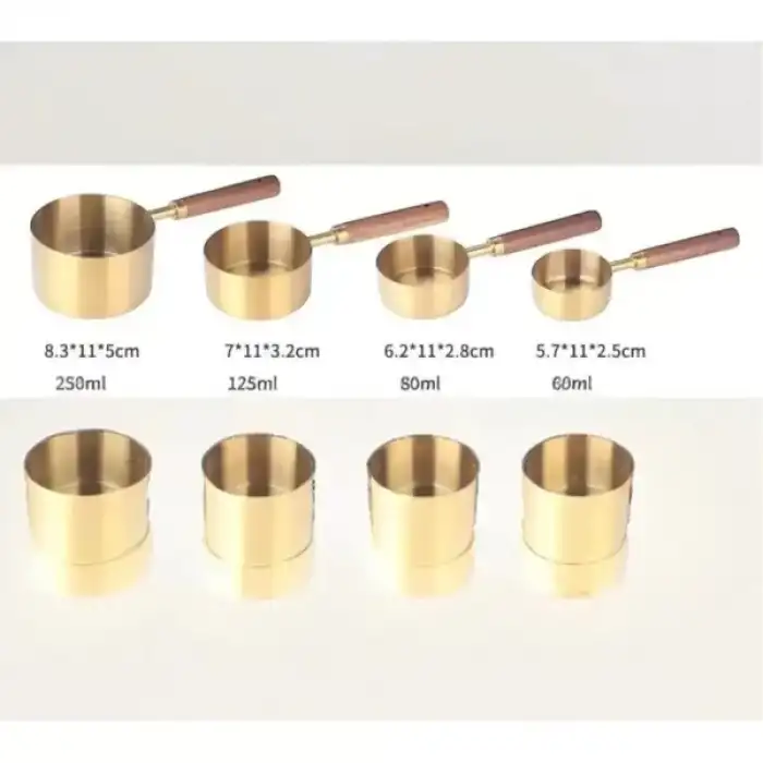 AsilTech 4lü Ahşap Saplı Ölçü Kaşığı