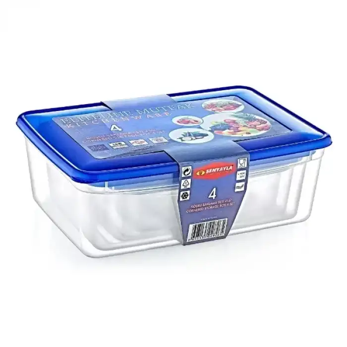 AsilTech 4lü Köşeli Saklama Kabı Seti