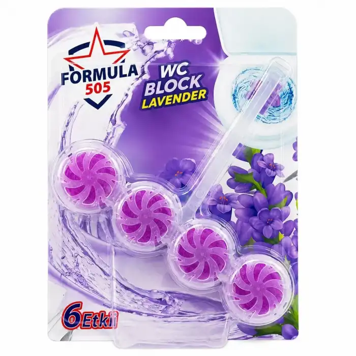 AsilTech 4lü WC Blok - Lavanta Kokulu - 2 Adet - 6 Etkili - 200 gr