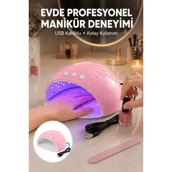 AsilTech 45W Güçlü Ultraviyole Işıklı Oje Kurutucu Cihaz Yeni Nesil