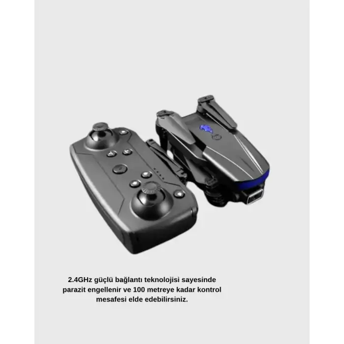 AsilTech 4K Katlanabilir Drone Uzaktan Kontrollü Wi-Fi Görüntü Aktarımlı