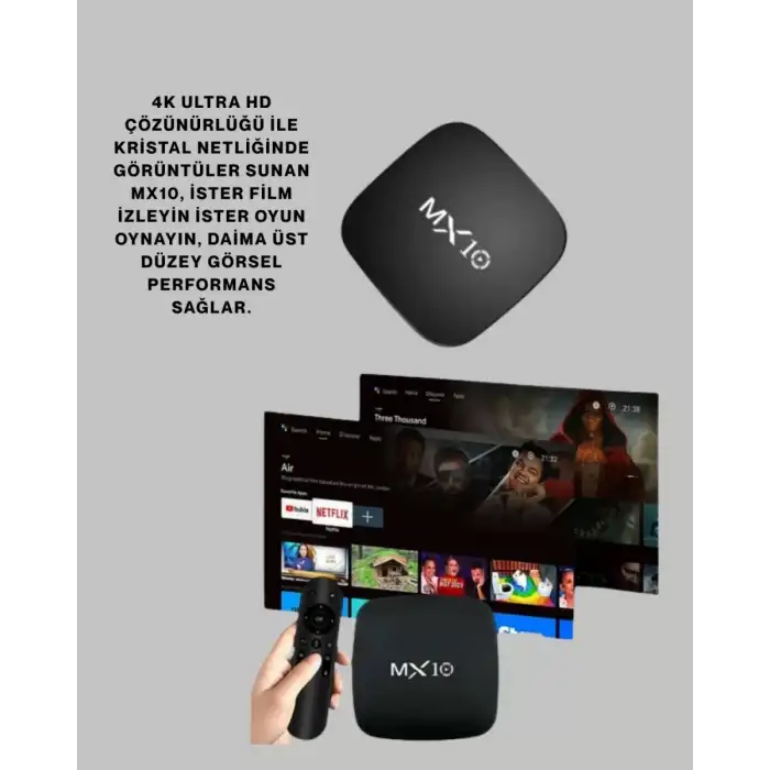 AsilTech 4K UHD Android Medya Oynatıcı 8 GB Hafıza 2 GB RAM Wi-Fi Destekli