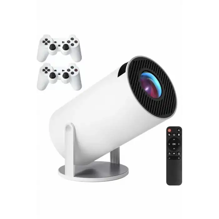AsilTech 4K Wireless Çift Kollu Kumandalı Oyun Projeksiyonu Retro Video Oyunu