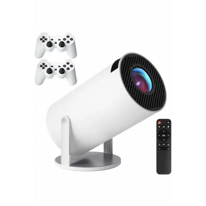 AsilTech 4K Wireless Çift Kollu Kumandalı Oyun Projeksiyonu Retro Video Oyunu Yeni Nesil