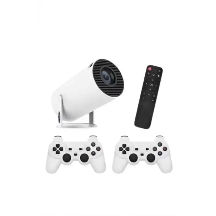 AsilTech 4K Wireless Çift Kollu Kumandalı Oyun Projeksiyonu Retro Video Oyunu Yeni Nesil