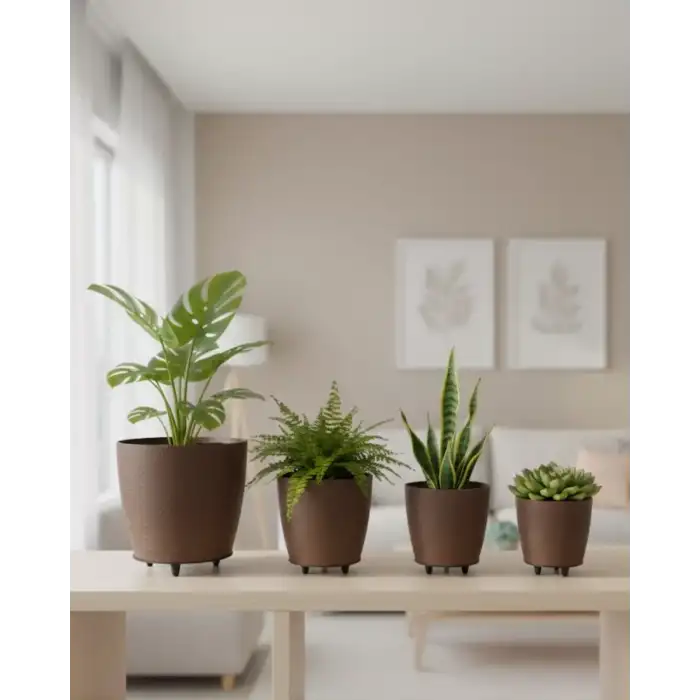 AsilTech 4LÜ VAZO KAHVERENGİ