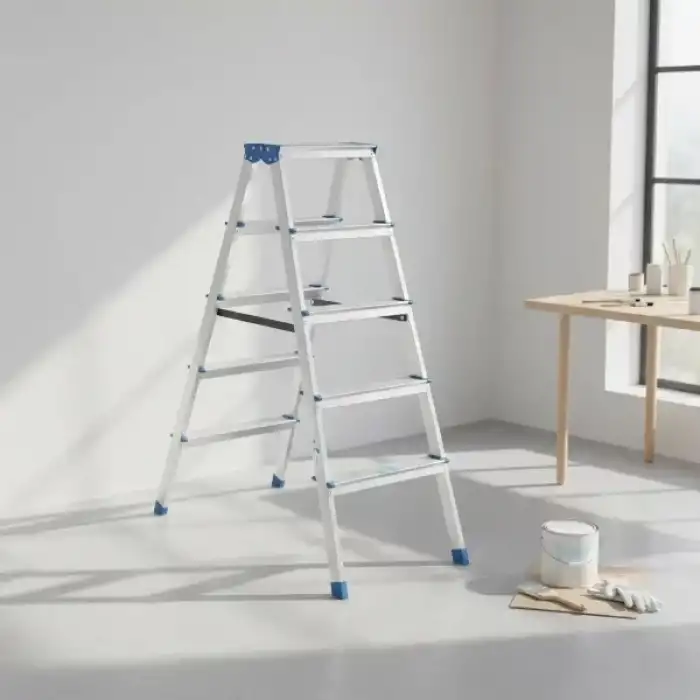 AsilTech 5+5 Çift Basamaklı Alüminyum Metal Merdiven