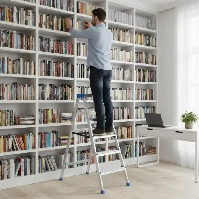 AsilTech 5+5 Çift Basamaklı Alüminyum Metal Merdiven